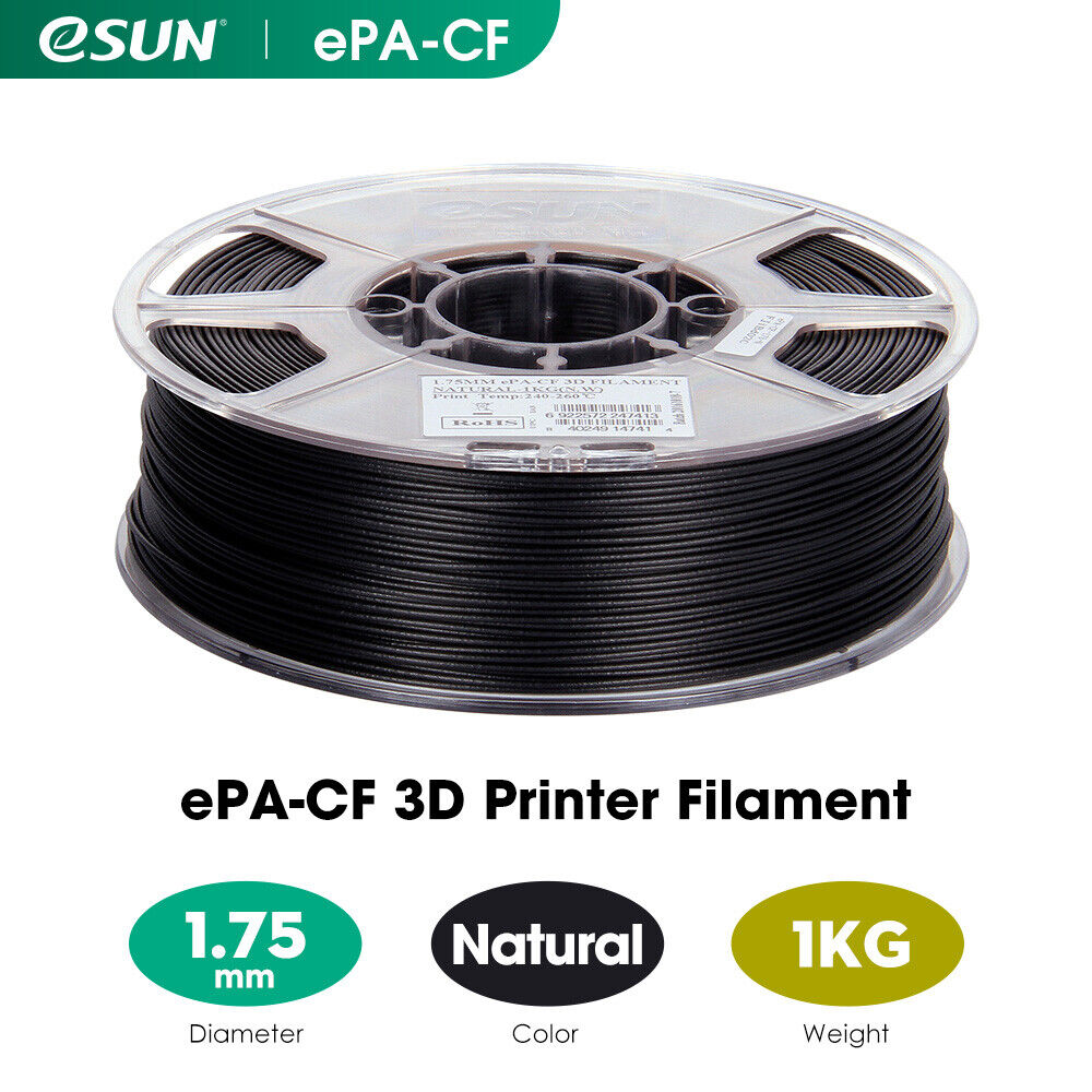 eSUN 1.75mm Carbon Fiber Nylon Filament 1KG