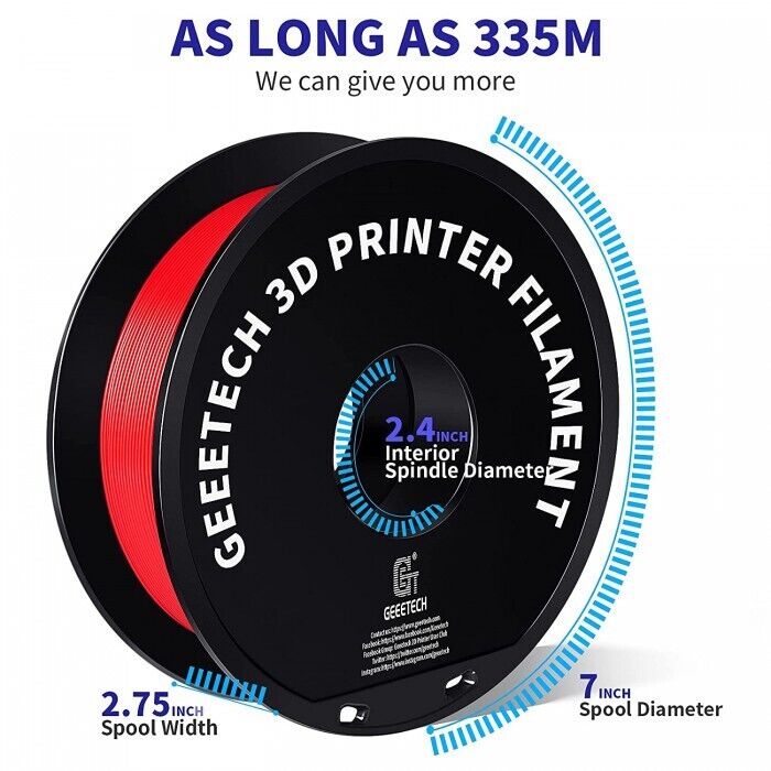 Geeetech 1KG Red 1.75mm PETG 3D Filament