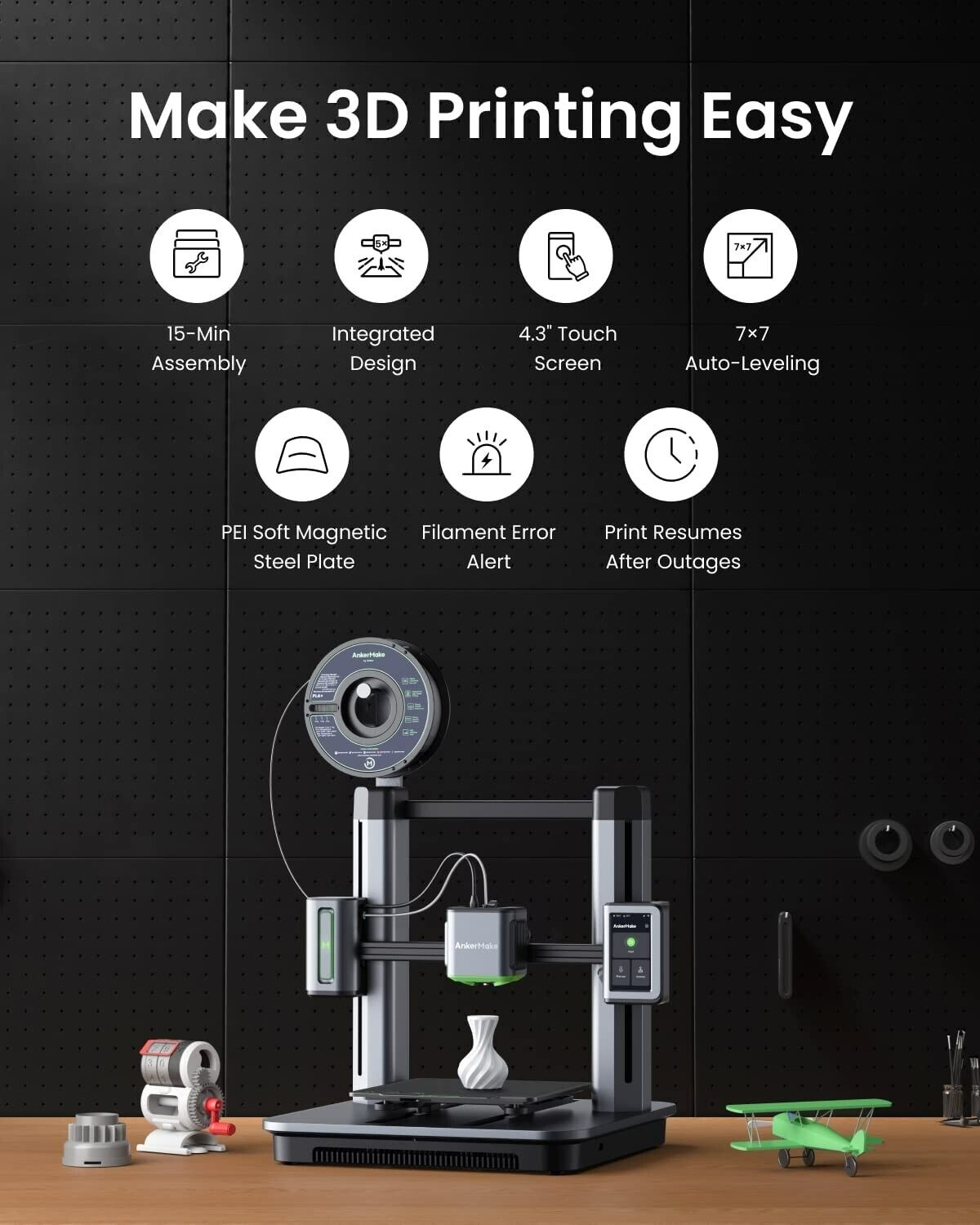 AnkerMake M5 FDM 3D Printer with AI Camera