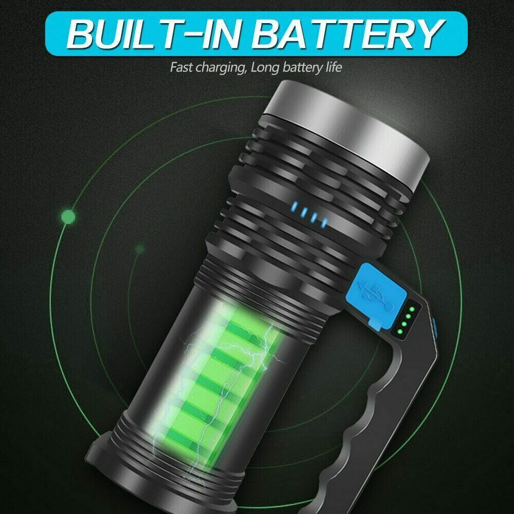 High Lumens Tactical LED USB Rechargeable Flashlight