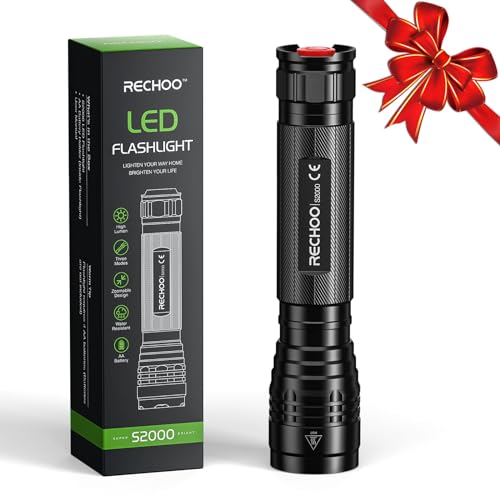RECHOO S2000 High-Powered LED Flashlight, Black