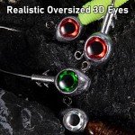 Dr.Fish 10 Pack 3D Eyes Fishing Jigs