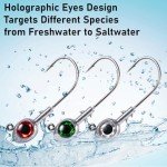 Dr.Fish 10 Pack 3D Eyes Fishing Jigs