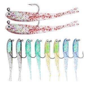 10-Pack Pre-Rigged Soft Plastic Fishing Lures