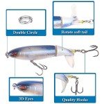 Whopper Popper Topwater Bass Fishing Lures - 10 Colors