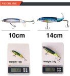 Whopper Popper Topwater Bass Fishing Lures - 10 Colors