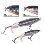 Whopper Popper Topwater Bass Fishing Lures - 10 Colors