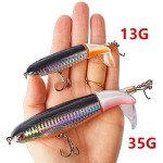 Whopper Popper Topwater Bass Fishing Lures - 10 Colors