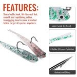 10-Pack Pre-Rigged Soft Plastic Fishing Lures