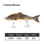 10" Multi-Jointed Swimbait Fishing Lure - 4 Segments