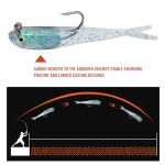 10-Pack Pre-Rigged Soft Plastic Fishing Lures