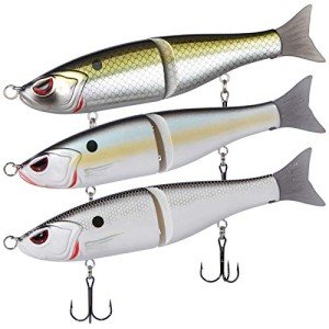 Bassdash SwimShad Jointed Glide Baits - 3-Pack