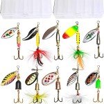 10-Pack Spinnerbait Kit for Bass and Trout