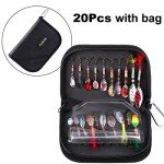 PLUSINNO 20-Piece Bass Fishing Lure Set