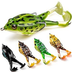 Realistic Floating Frog Lure Kit - Pack of 5