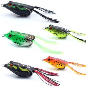 5pcs Frog Fishing Lures with Tackle Box