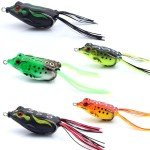 5pcs Frog Fishing Lures with Tackle Box