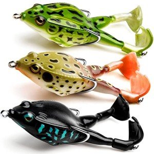 Realistic Topwater Frog Fishing Lure Kit (3-Pack)