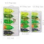 5-Pack Topwater Frog Lures with Bait Box