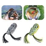 RUNCL Topwater Frog Lures - 5PCS Silicone Bass Bait