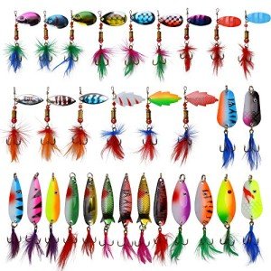 30-Piece Rooster Tail Spinner Lures Kit