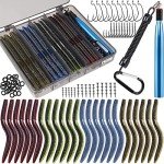 Wacky Worm Fishing Lure Kit - 133PCS Set