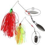 6 Pcs Spinner Baits Fishing Lures for Bass
