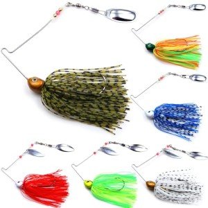 6pcs Spinnerbait Fishing Lures for Bass & Trout