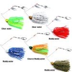 6pcs Spinnerbait Fishing Lures for Bass & Trout