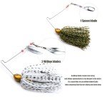 6pcs Spinnerbait Fishing Lures for Bass & Trout