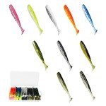 100pcs Paddle Tail Swimbaits Soft Plastic Lures