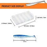 100pcs Paddle Tail Swimbaits Soft Plastic Lures