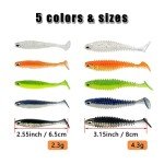 Soft Plastic Paddle Tail Fishing Lures Kit
