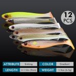 12 PCS TRUSCEND Versatile Paddle Tail Fishing Lures
