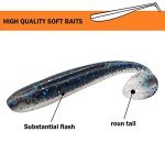 100pcs Paddle Tail Swimbaits Soft Plastic Lures