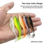 Soft Plastic Paddle Tail Fishing Lures Kit
