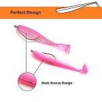 100pcs Paddle Tail Swimbaits Soft Plastic Lures