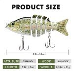 Truscend Multi-Jointed Fishing Lures for Bass