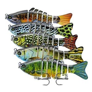 Multi-Jointed Lifelike Fishing Lures, 5 Pack