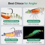 TRUSCEND Pre-Rigged Soft Shrimp Fishing Jigs