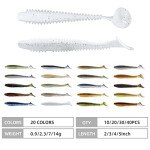 RUNCL Paddle Tail Swimbaits - 10 to 40 Pack
