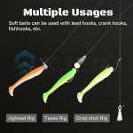 KJEIM 50 PCS Paddle Tail Swimbaits - 3 Inch Lures