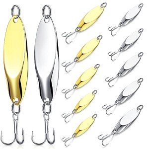 30-Piece Treble Hook Fishing Spoon Lures Set