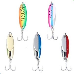 5pcs Versatile Fishing Spoons for Freshwater & Saltwater