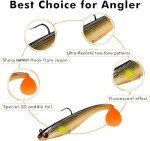 TRUSCEND Bass and Trout Paddle Tail Lures