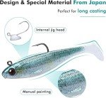 TRUSCEND Bass and Trout Paddle Tail Lures