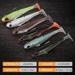 TRUSCEND Bass and Trout Paddle Tail Lures