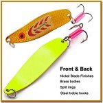 Colorful Hard Spoon Spinner Fishing Lures - 5 Pcs