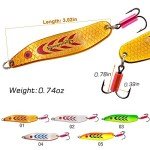 Colorful Hard Spoon Spinner Fishing Lures - 5 Pcs
