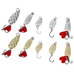 10pcs Metal Fishing Spoon Lures Tackle Kit